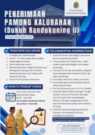 LOWONGAN PAMONG KALURAHAN SELANG 2025